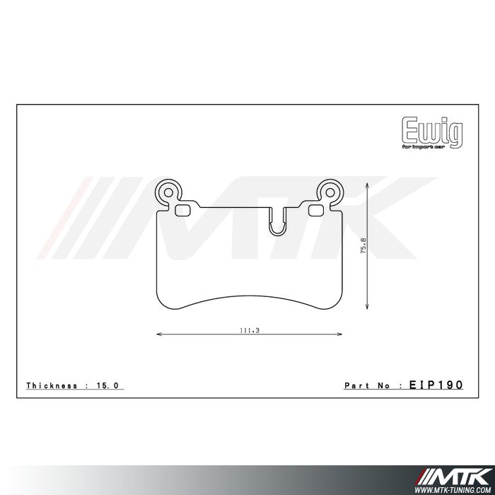 Plaquettes Endless ME20 EIP190 pour Mercedes CLS63 AMG
